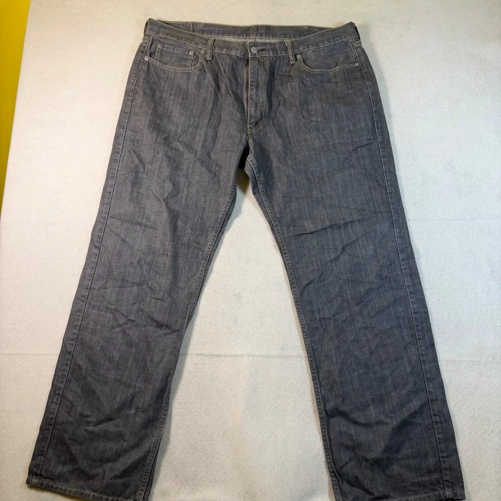 Levis 559 Relaxed Straight Jeans Mens 42x34 Dark Wash Blue Denim Pants 4102